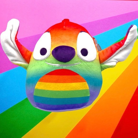 Squishmallow 8” Stitch Disney Pride Collection Lilo & Stitch LGBTQ+ HTF LTED NEW - Picture 1 of 6